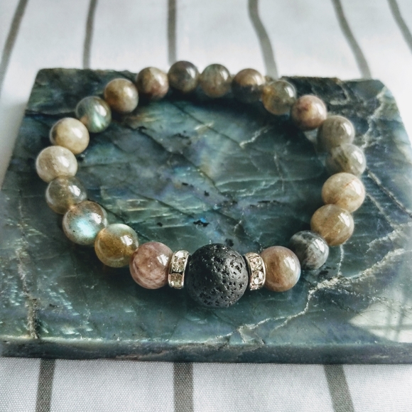 Aligning With Abundance Jewelry - Labradorite Aroma Crystal